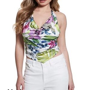Guess Floral Halter Neck Top